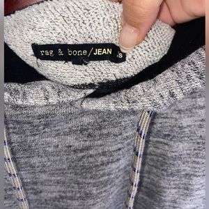 Rag & Bone Gray Open Back Hoodie